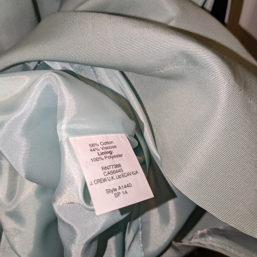 NEW J Crew Sophie Pale Green Dress size 4 Mint Pastel Formal Bridesmaid - Picture 5 of 7